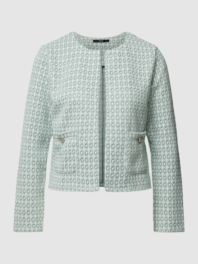 Blazer mit Allover-Muster in hellgrün