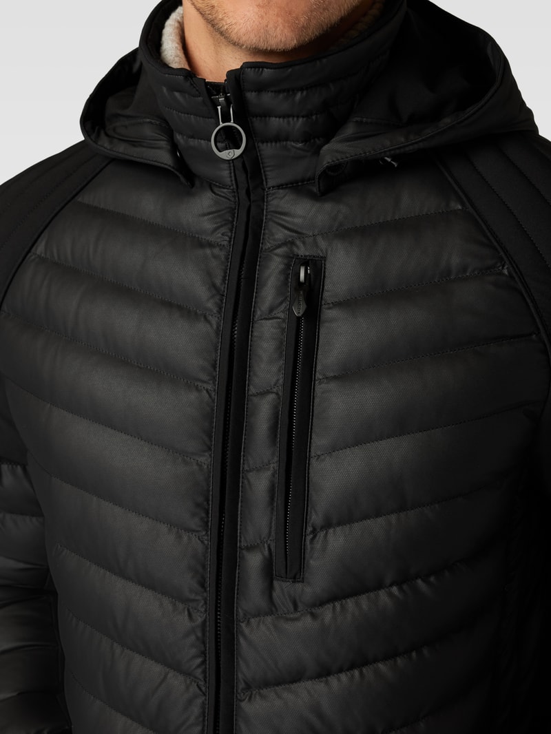 Funktionsjacke mit Zweiwege-Reißverschluss Modell 'REVOX' in schwarz