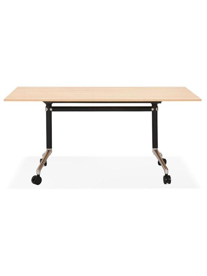 KADIMA DESIGN Schreibtisch klappbar 160x80 cm funktional, mit Arbeitsfläche in Beige günstig kaufen