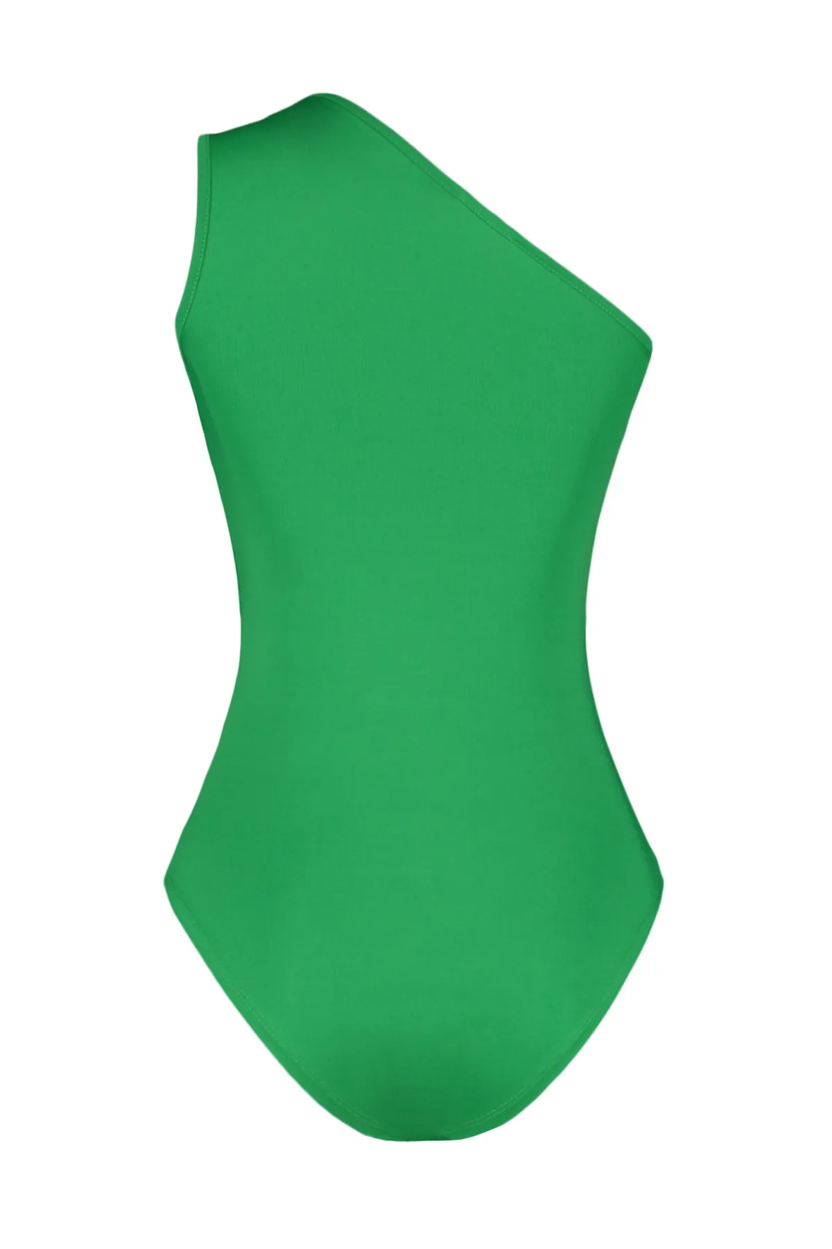 Trendyol Collection  Grüner asymmetrischer Kragen, Cut-Out, Stretch-Strickbody mit Druckknöpfen TWOSS23BD00014