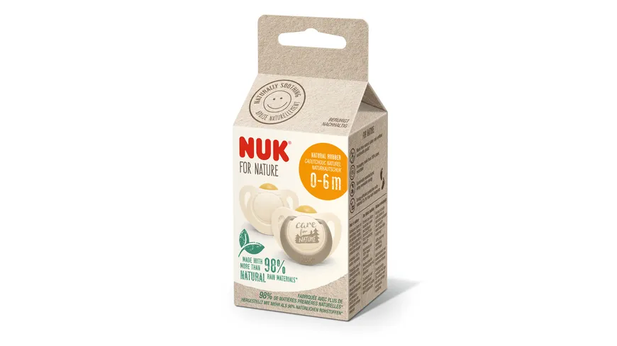 NUK for Nature Schnuller Latex 0-6 Monate
