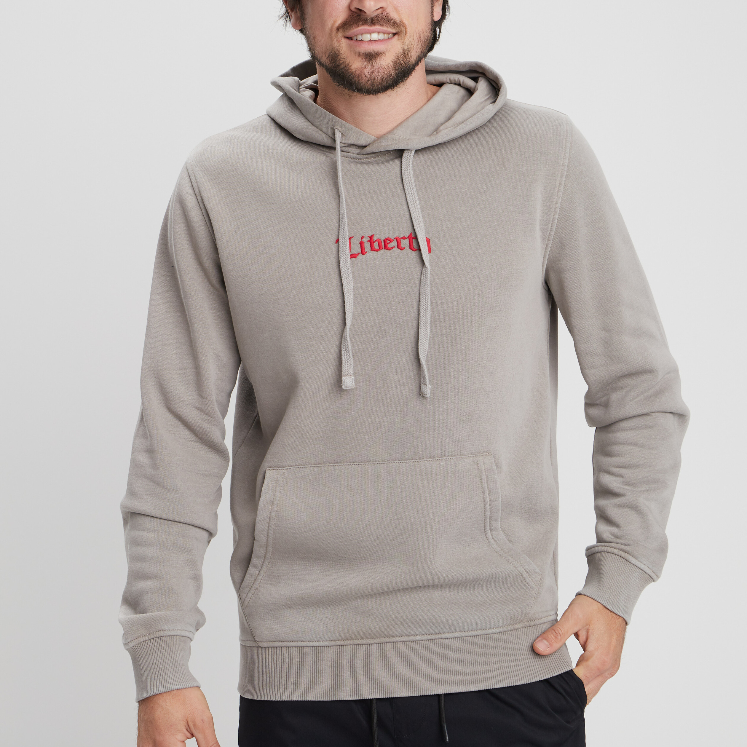 Sweat à capuche hoodie Liberto taupe homme | La Halle