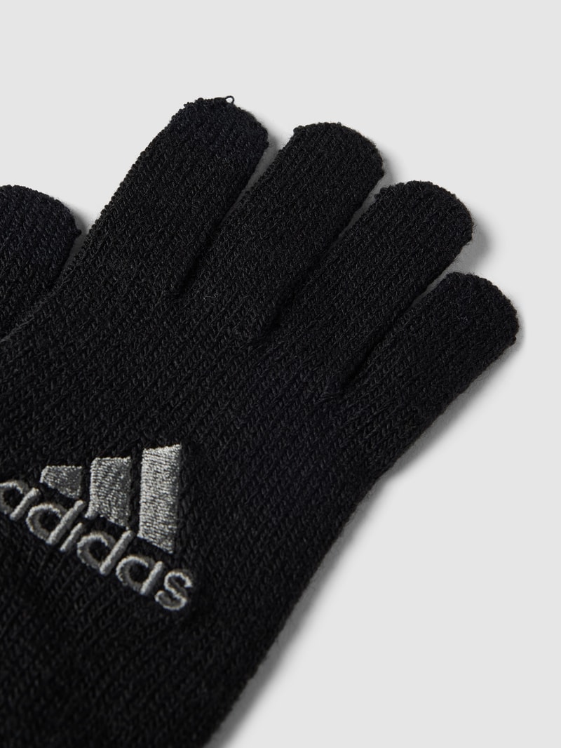 Handschuhe mit Label-Stitching in schwarz
