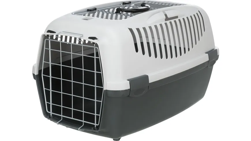 Trixie Hundetransportbox Capri 3 Open Top hellgrau/dunkelgrau S 40 × 38 × 61 cm Hunde Ausstattung