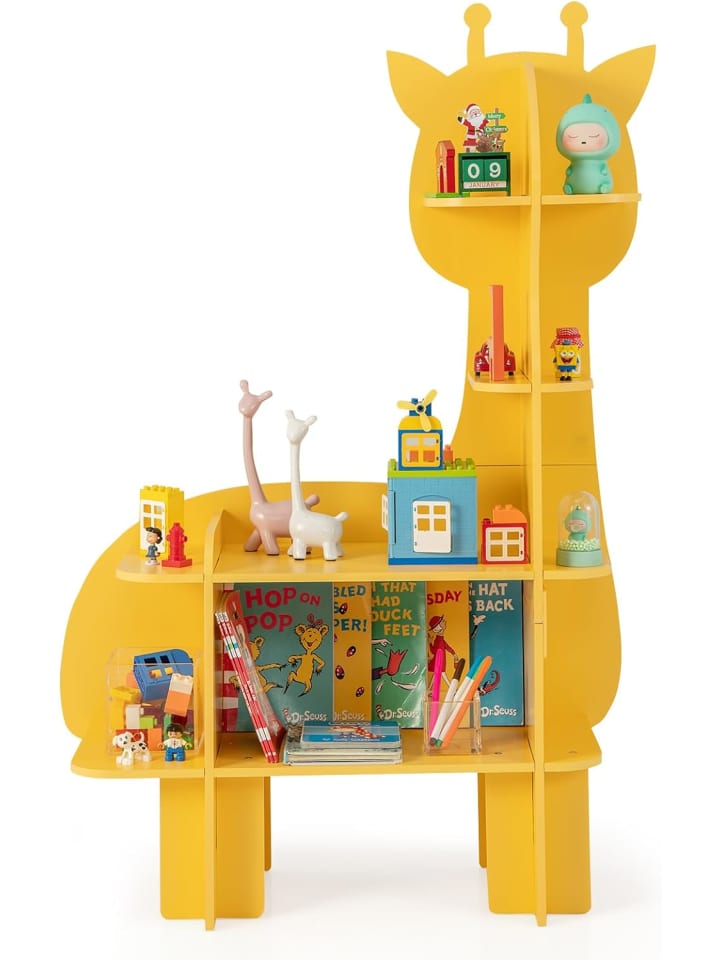 COSTWAY Kinderregal 4 Ebenen in Gelb günstig kaufen onesize