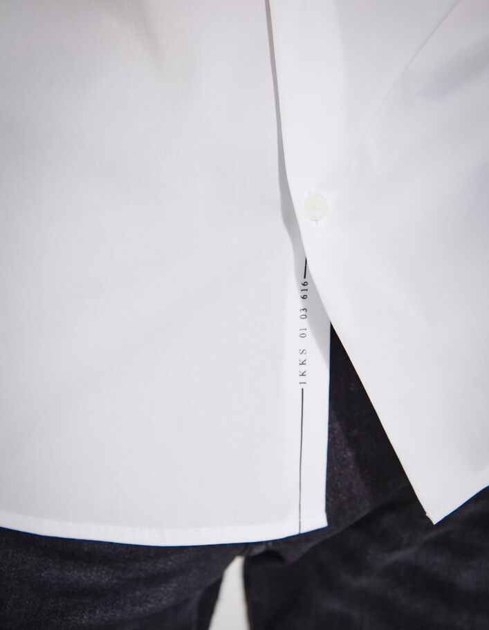 Chemise SLIM blanche avec ligne noire BasIKKS Homme