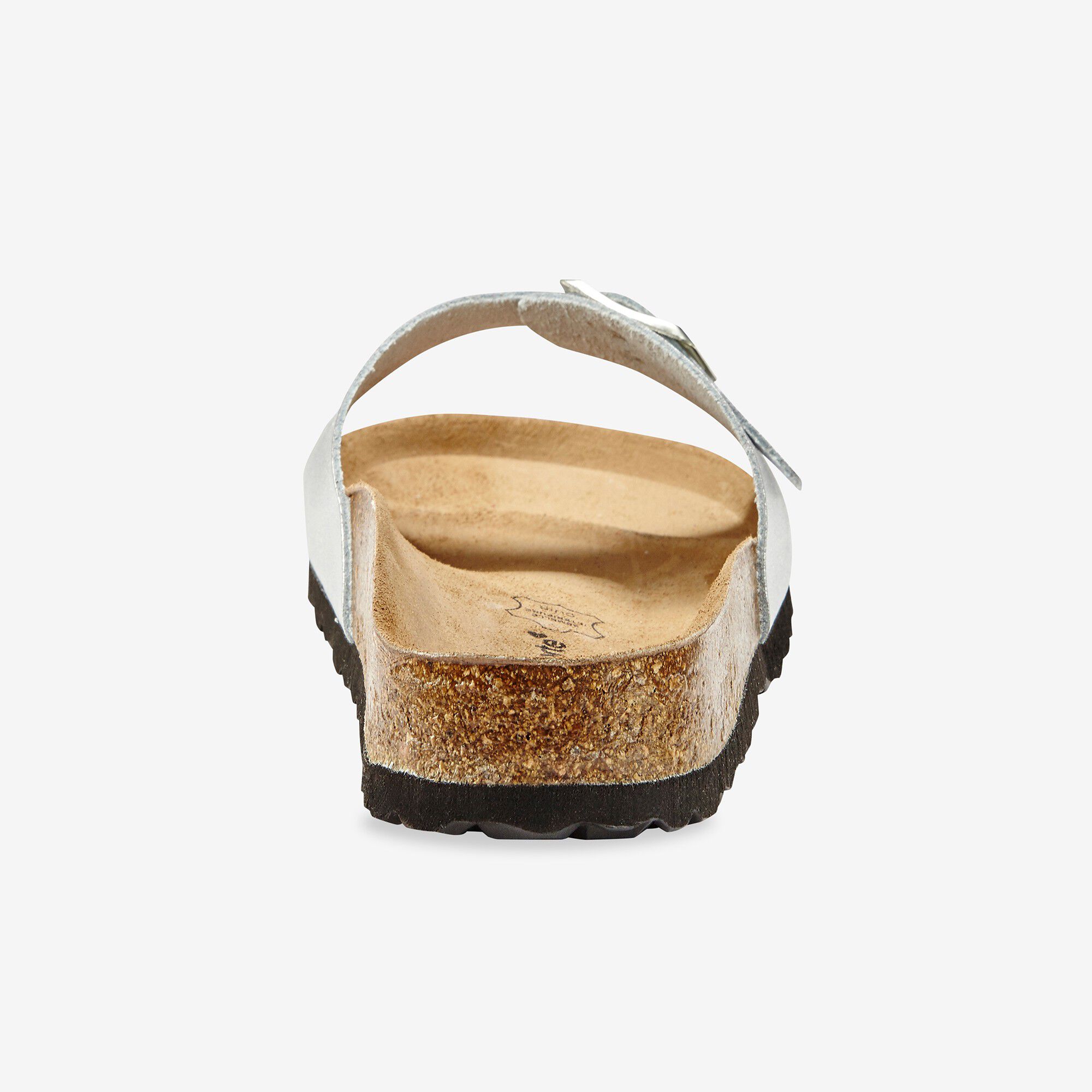 Mules plates cuir à boucle réglable