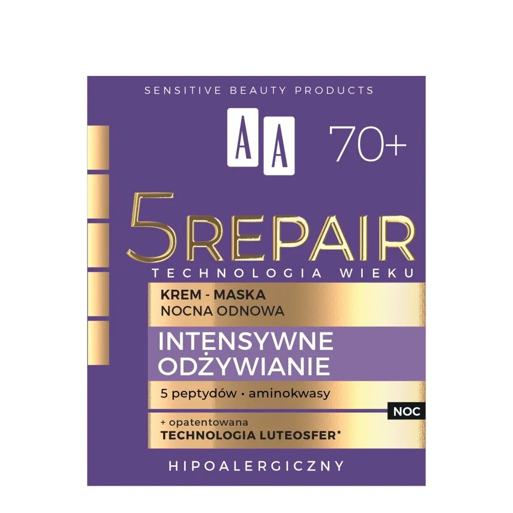 AA Age Technology Intensive Nutrition 70+ - Natfornyende Creme-Maske 50ml