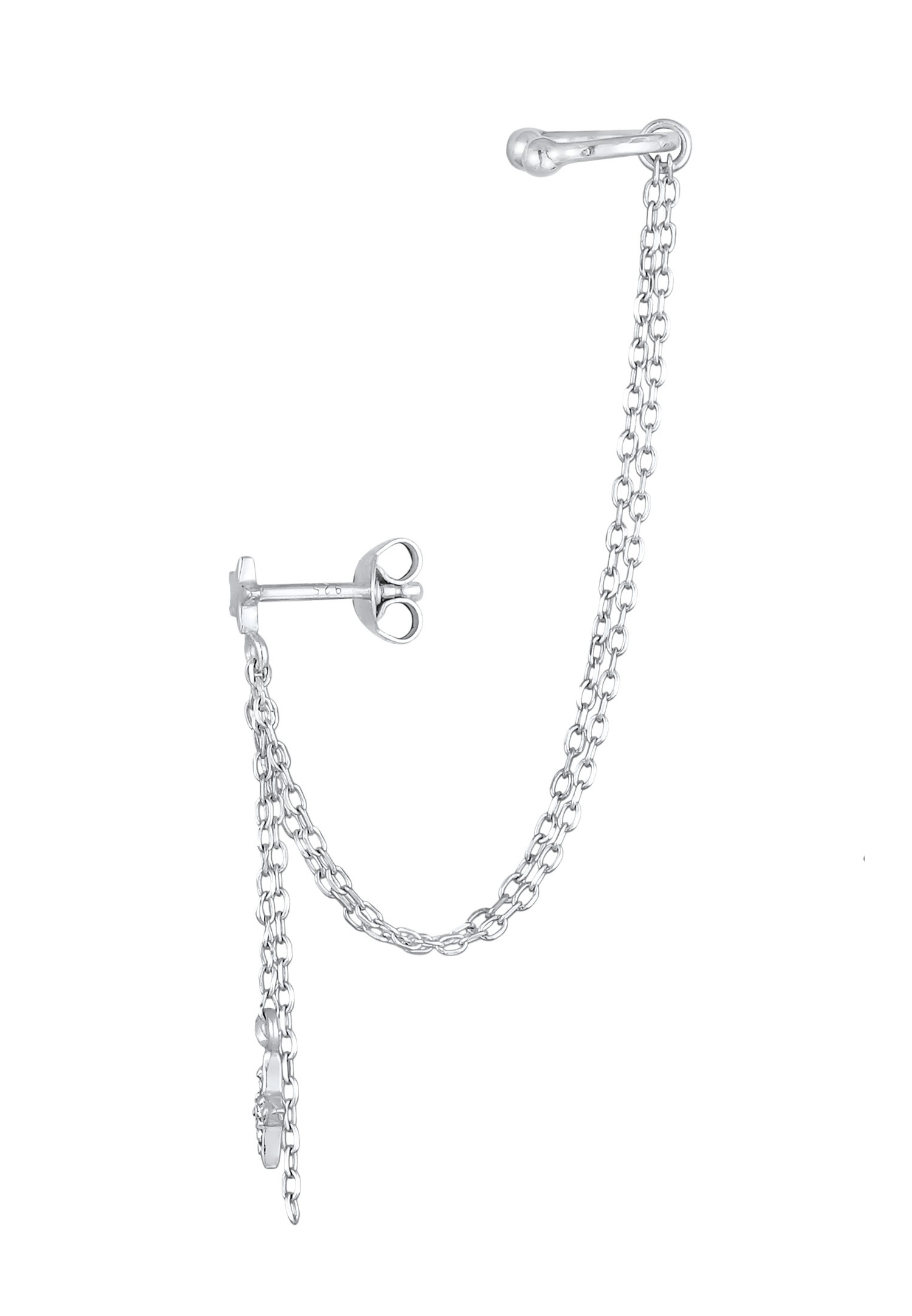 Collana da donna Elli con orecchino a stella e cristallo in argento sterling 925