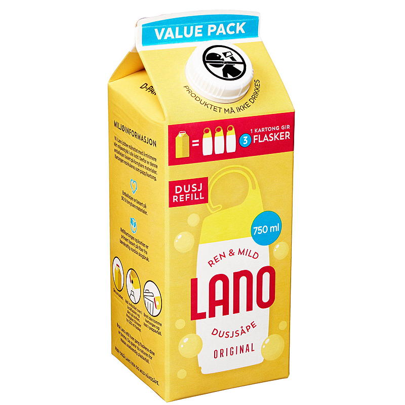 Lano Dusjsåpe 750 ml refill Lano