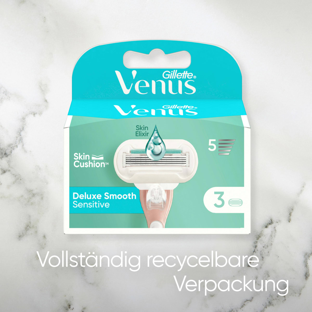 Rasiererklingen, Deluxe Smooth Sensitive Rosegold, 4 St