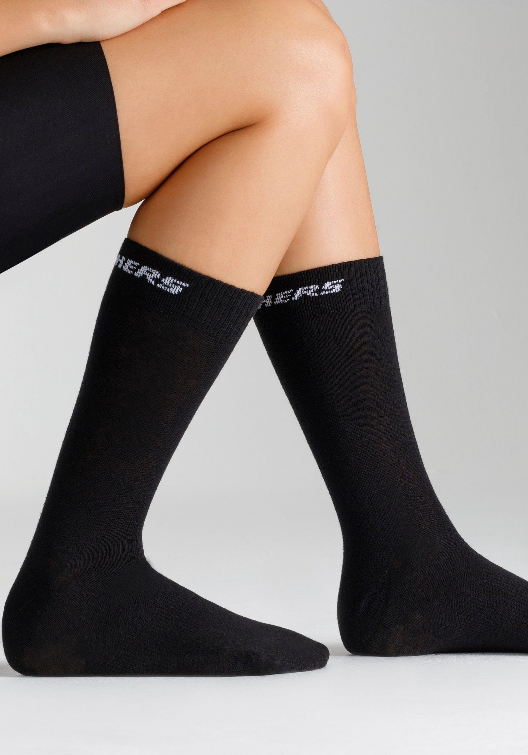 Skechers Socken (Packung, 6-Paar) Robust und langlebig: verstärkter Fersen- und Zehenbereich