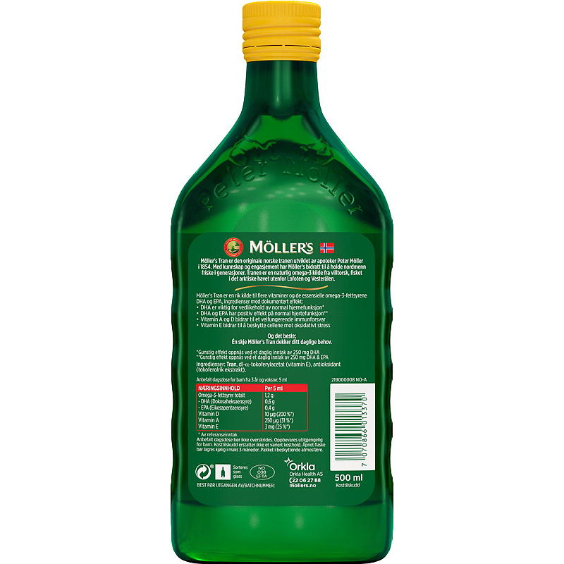 Möller's Möller's Tran 500 ml Naturell