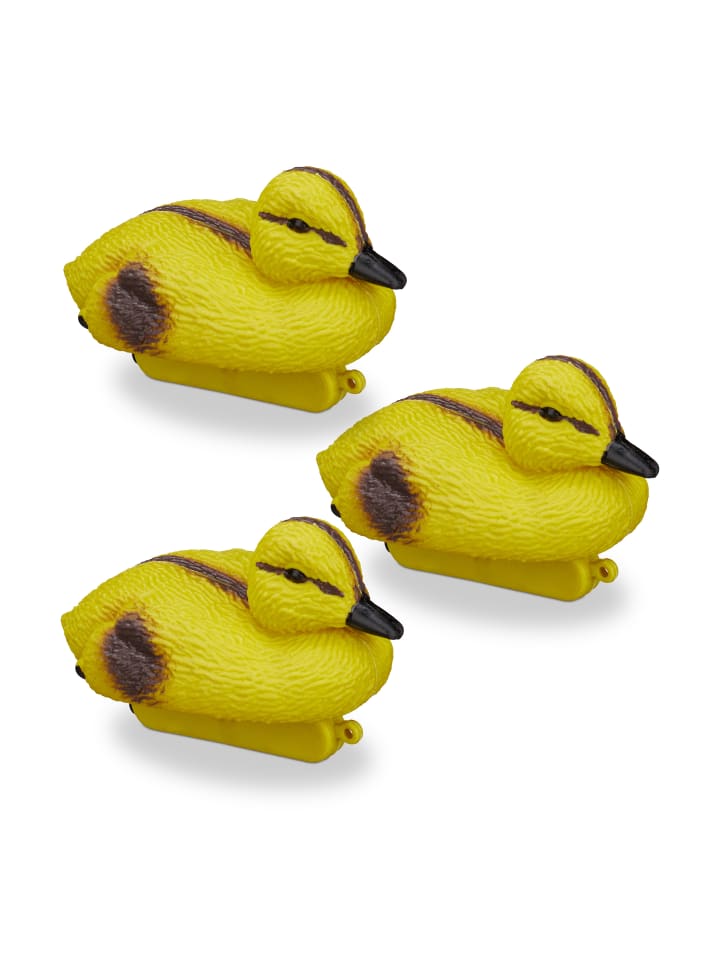 relaxdays 3x Teichdeko Babyente in Gelb günstig kaufen onesize