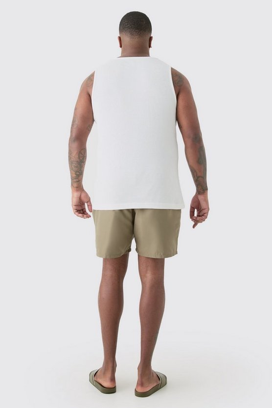 Plus mittellange Man Signature Badehose