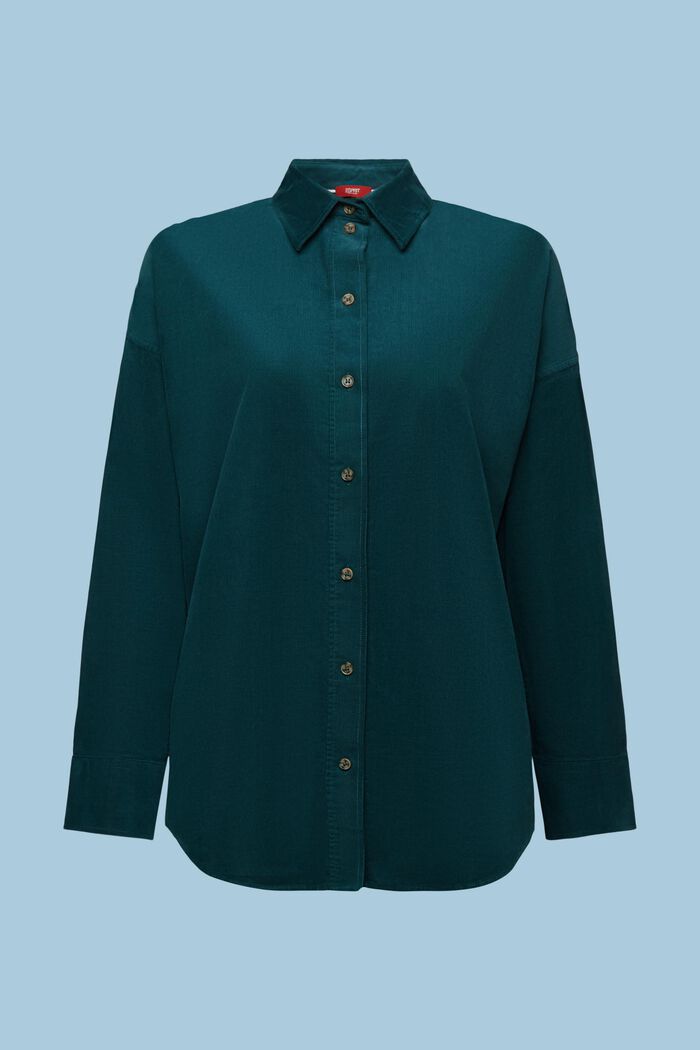 Oversize-Hemdbluse aus Cord