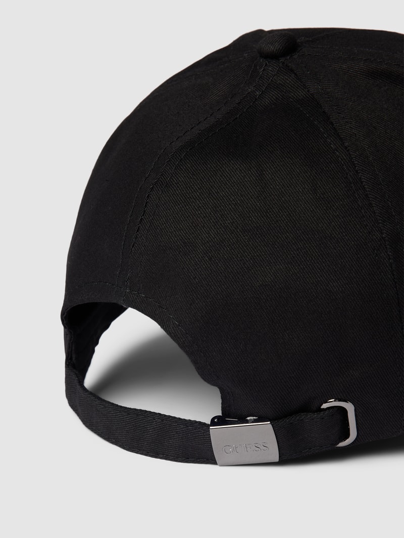 Basecap mit Label-Stitching in schwarz