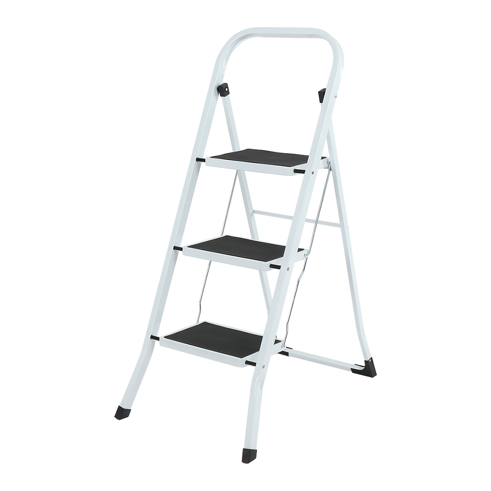 Kraft Werkzeuge Trittleiter 3-stufig, 150kg Belastbarkeit
