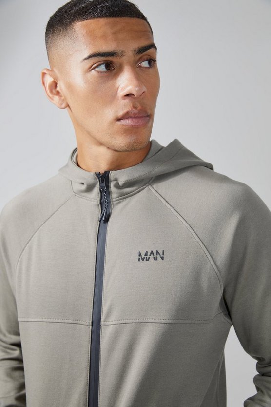 Man Active Hoodie mit Reißverschluss