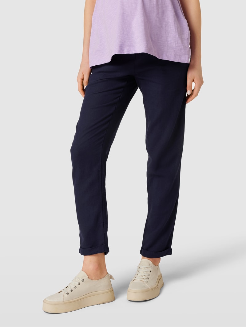 Umstands-Leinenhose mit elastischem Bund Modell 'BEACH' in marineblau