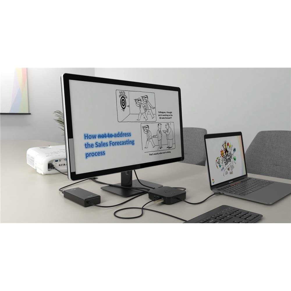 I-TEC Laptop-Dockingstation Thunderbolt 3 Travel Dock Dual 4K Display + Power Delivery 60W, Notebook/Tablet Dockingstation
