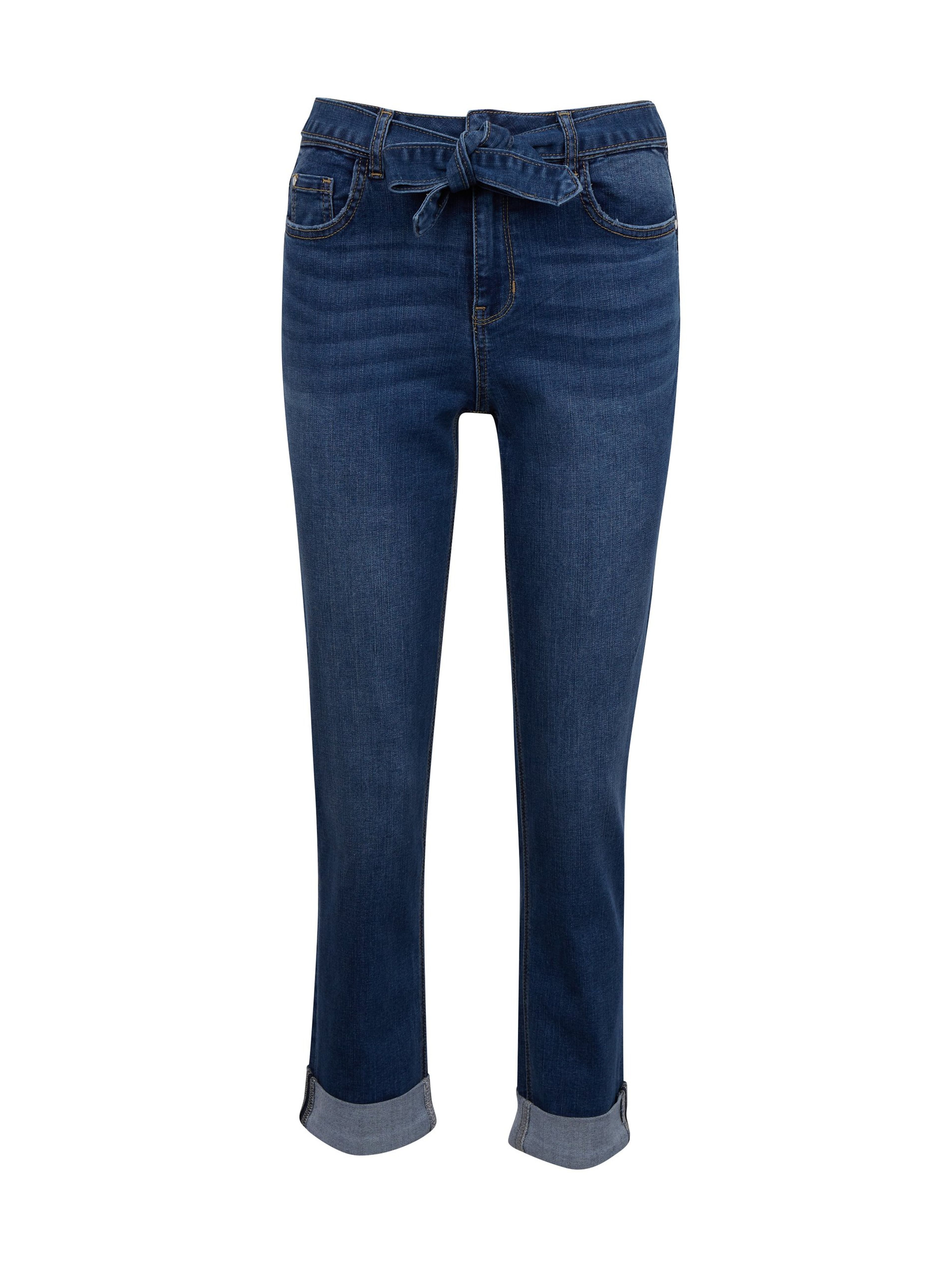 Dunkelblaue Damen-Cropped-Boyfriend-Jeans ORSAY