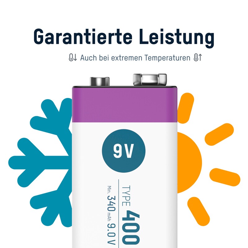 Ansmann Akku Li-Ion 9V E-Block &ndash; 1 Stück