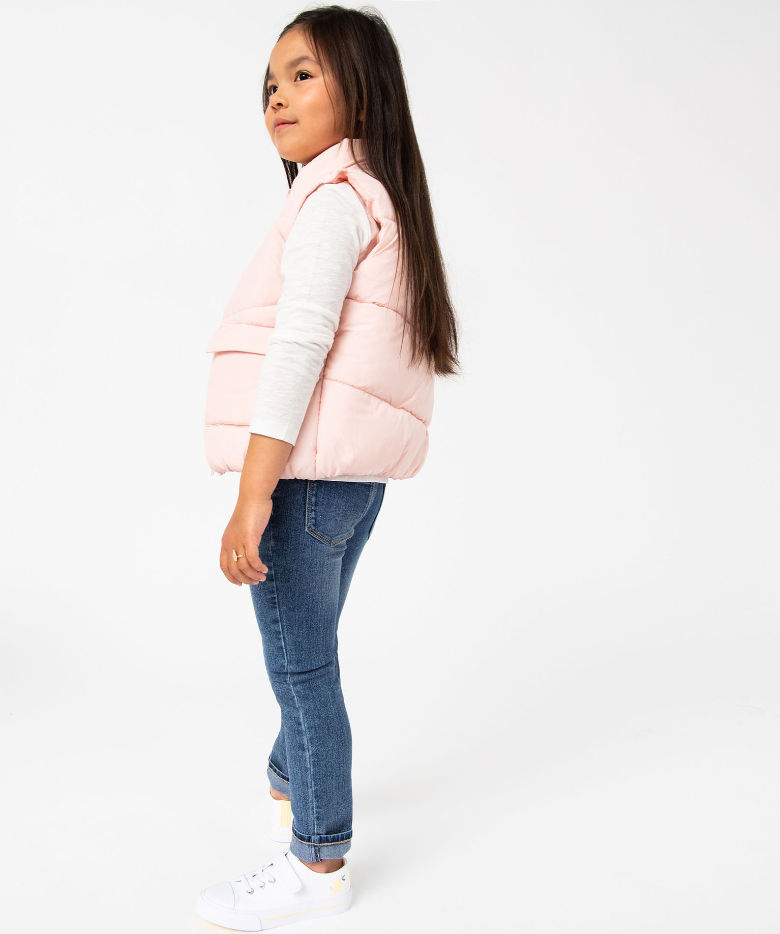 Jean fille coupe Regular coloris délavé stone | GEMO