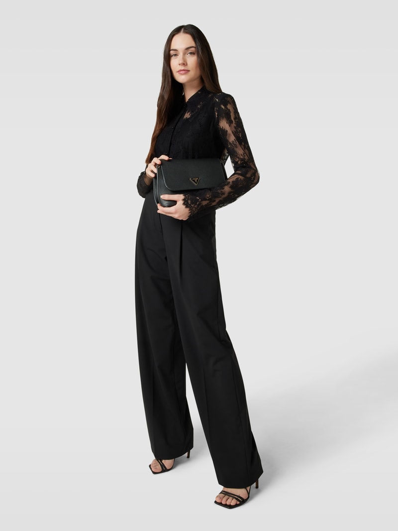 Handtasche mit Label-Applikation Modell 'MERIDIAN' in black