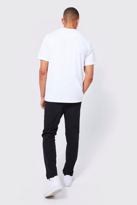 Elasticated Waist Technical Golf Stretch Slim Trouser