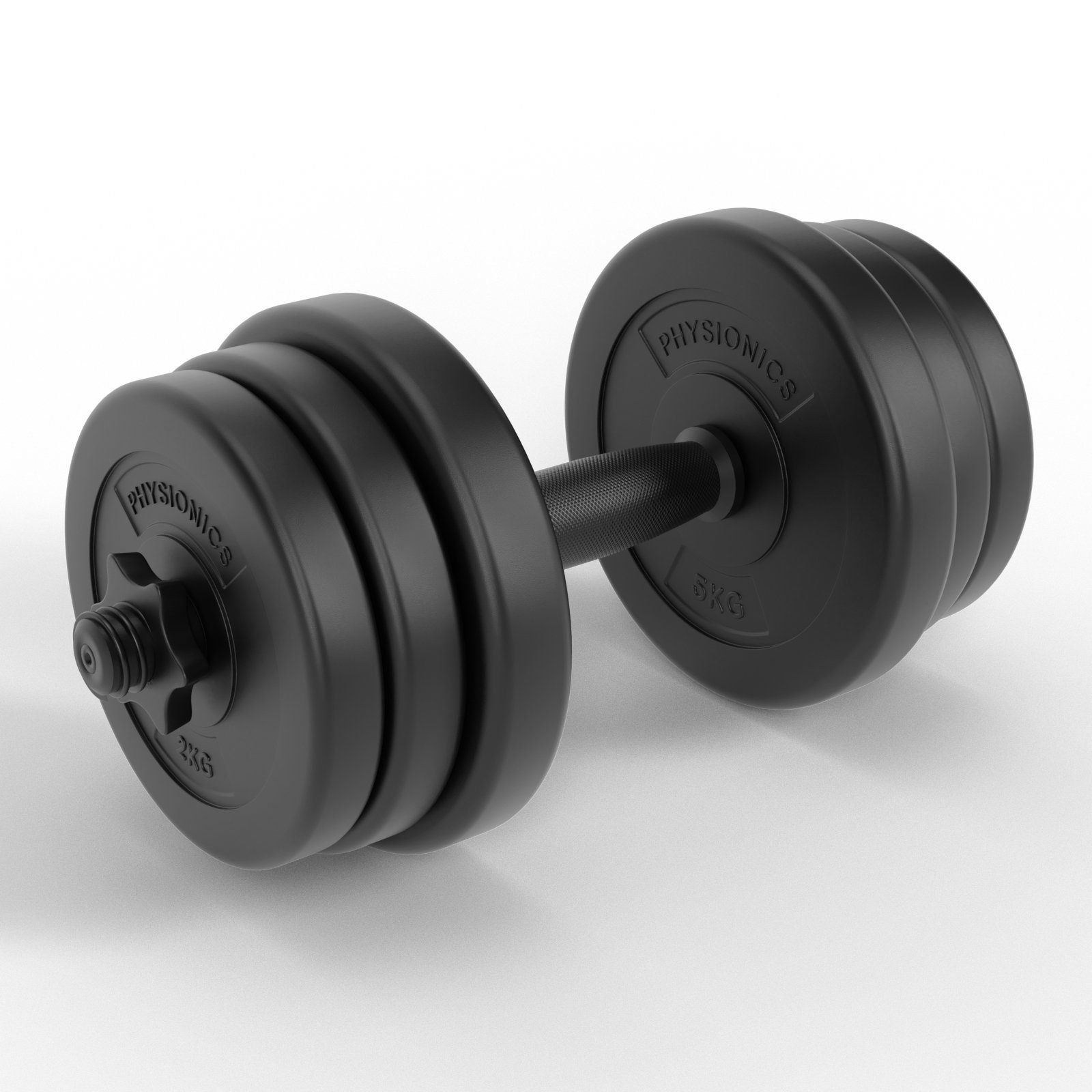 Physionics Hantel-Set Kurzhantel Set 20kg oder 40kg - Ø 25 mm - Hantelstangen, Kurzhanteln