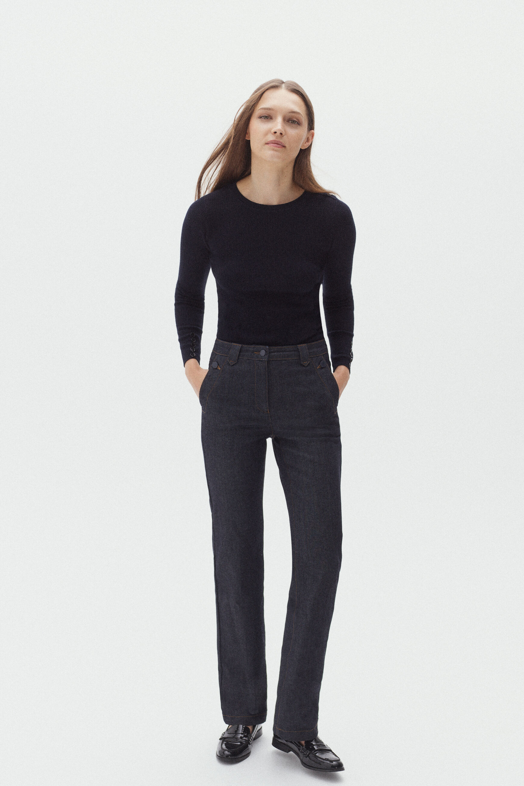 pull elie bleu marine femme