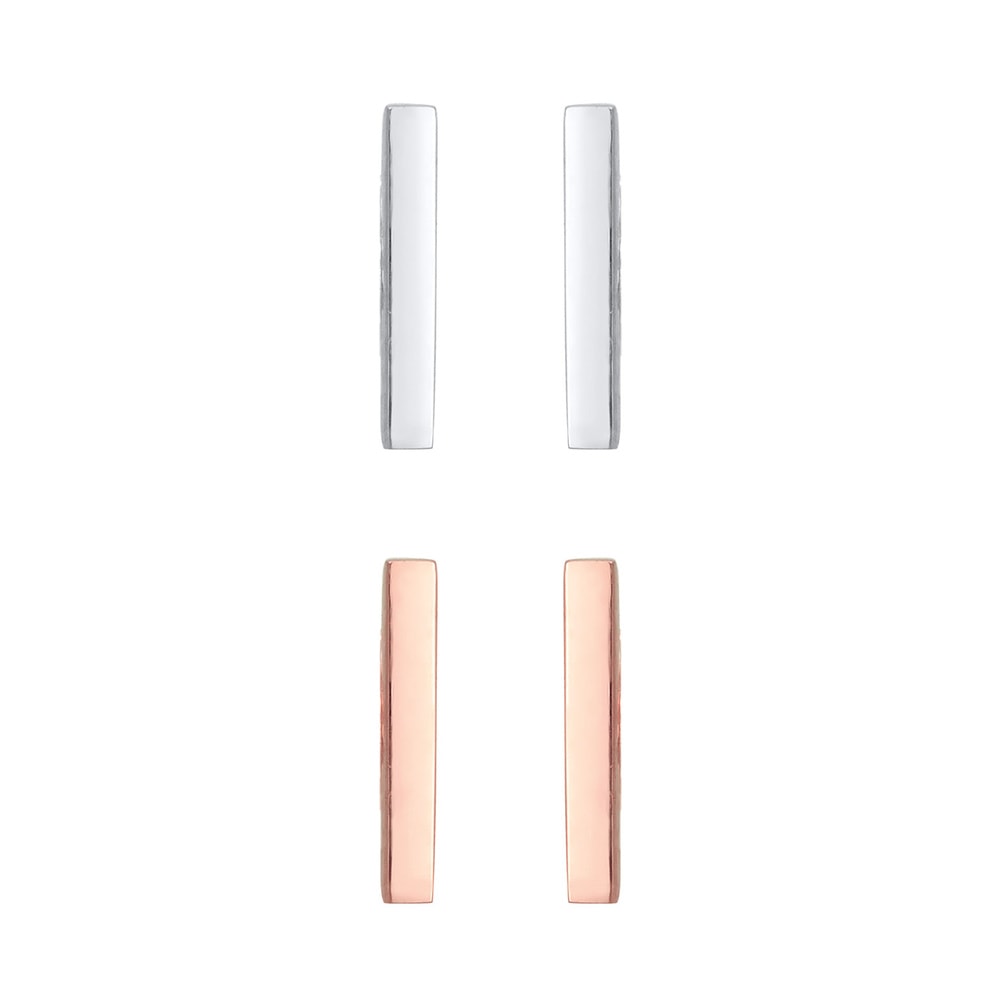 Elli Elli Boucles d'Oreilles Set Géo Basic Minimal Clous d'Oreille Femme - (925/1000)  Boucles d'oreilles