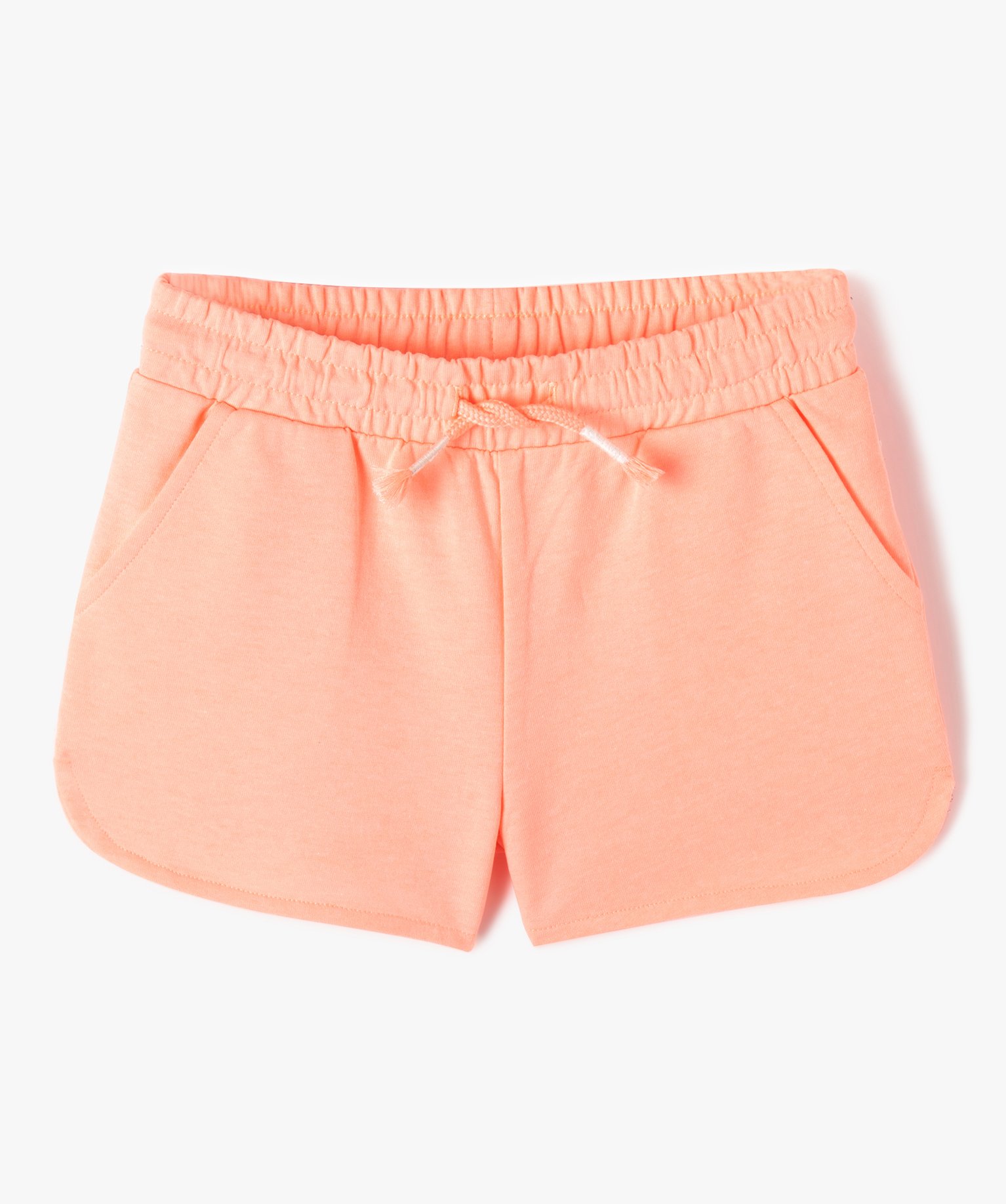 Short fille en maille fine avec ceinture élastique rose | GEMO