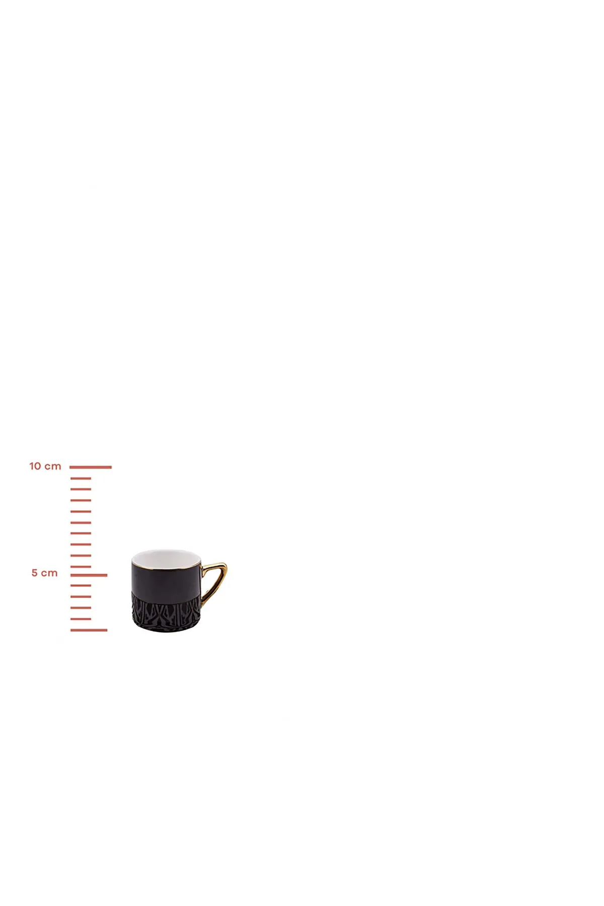 Karaca  Monochromes Kaffeeservice für 4 Personen, 4x Espressotassen und 4x Untertassen, Espressotassen