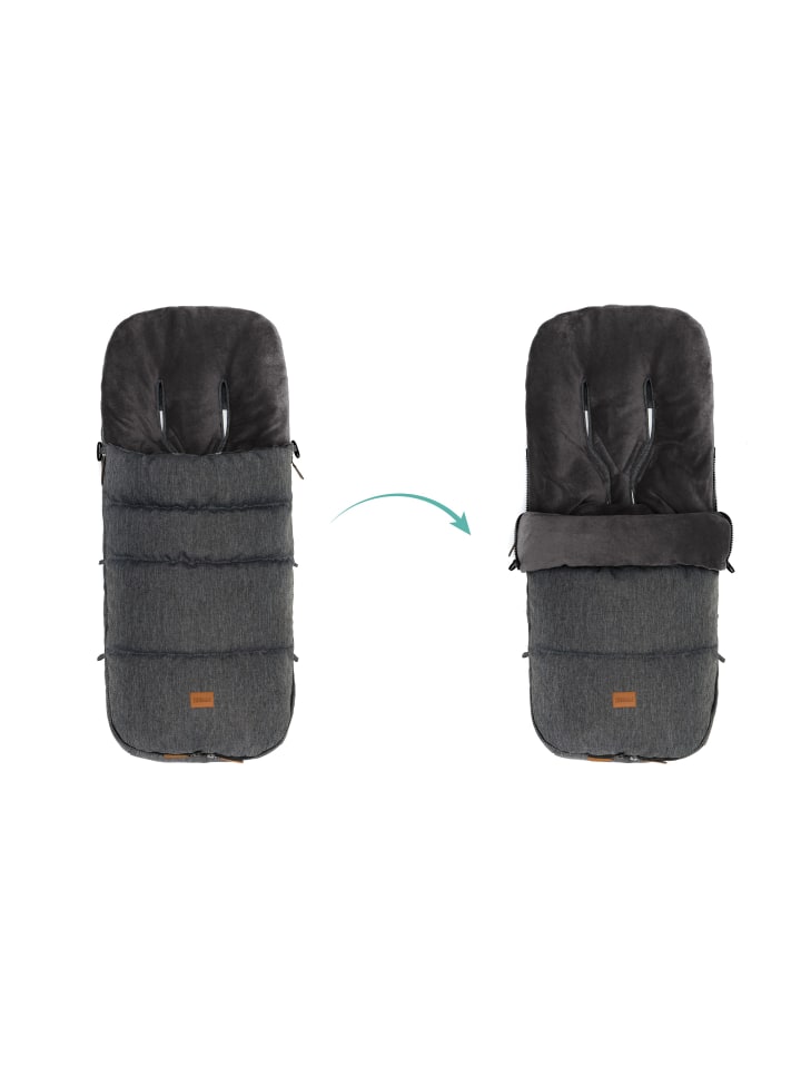 fillikid Winterfußsack Kinley Exklusiv in Melange Hellgrau günstig kaufen onesize