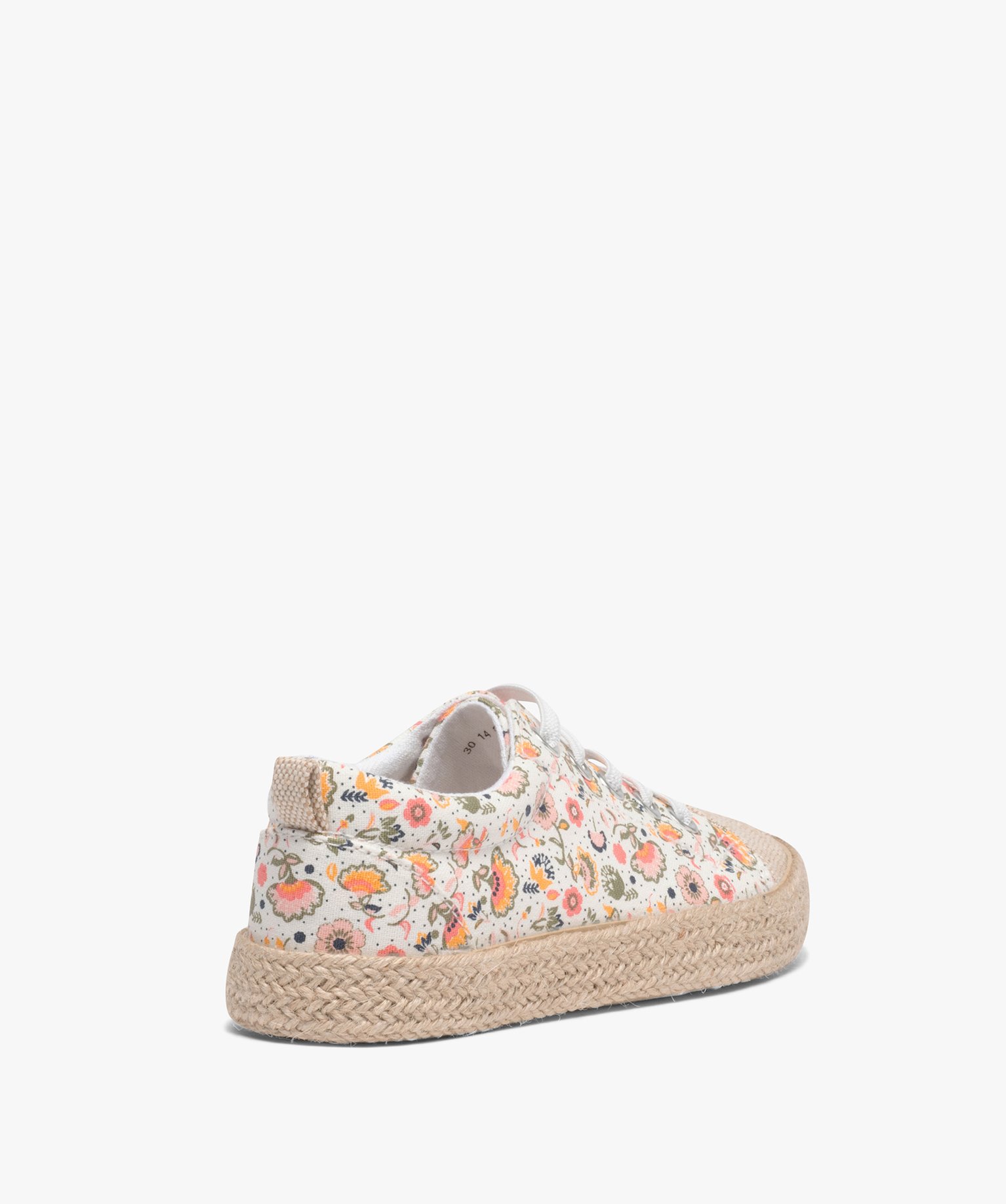 Baskets fille en toile avec semelle en corde imprime | GEMO