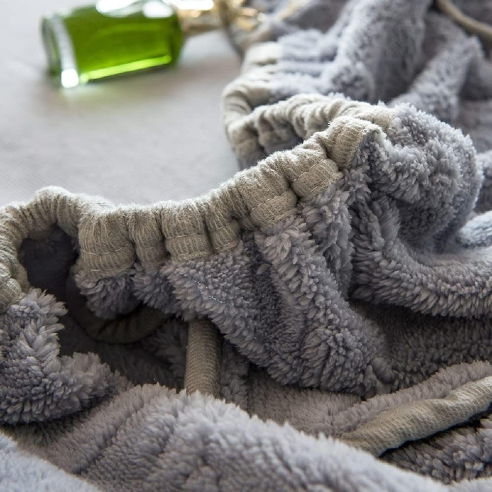 Matratze, Decken, Spannbetttuch, Spannbettlaken Flauschig Warme Jacquard Muster grau 180cmx200cm, FELIXLEO