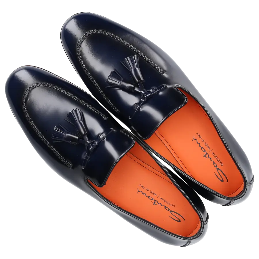 Santoni - Loafer MCNC18 Kalbsleder - blau