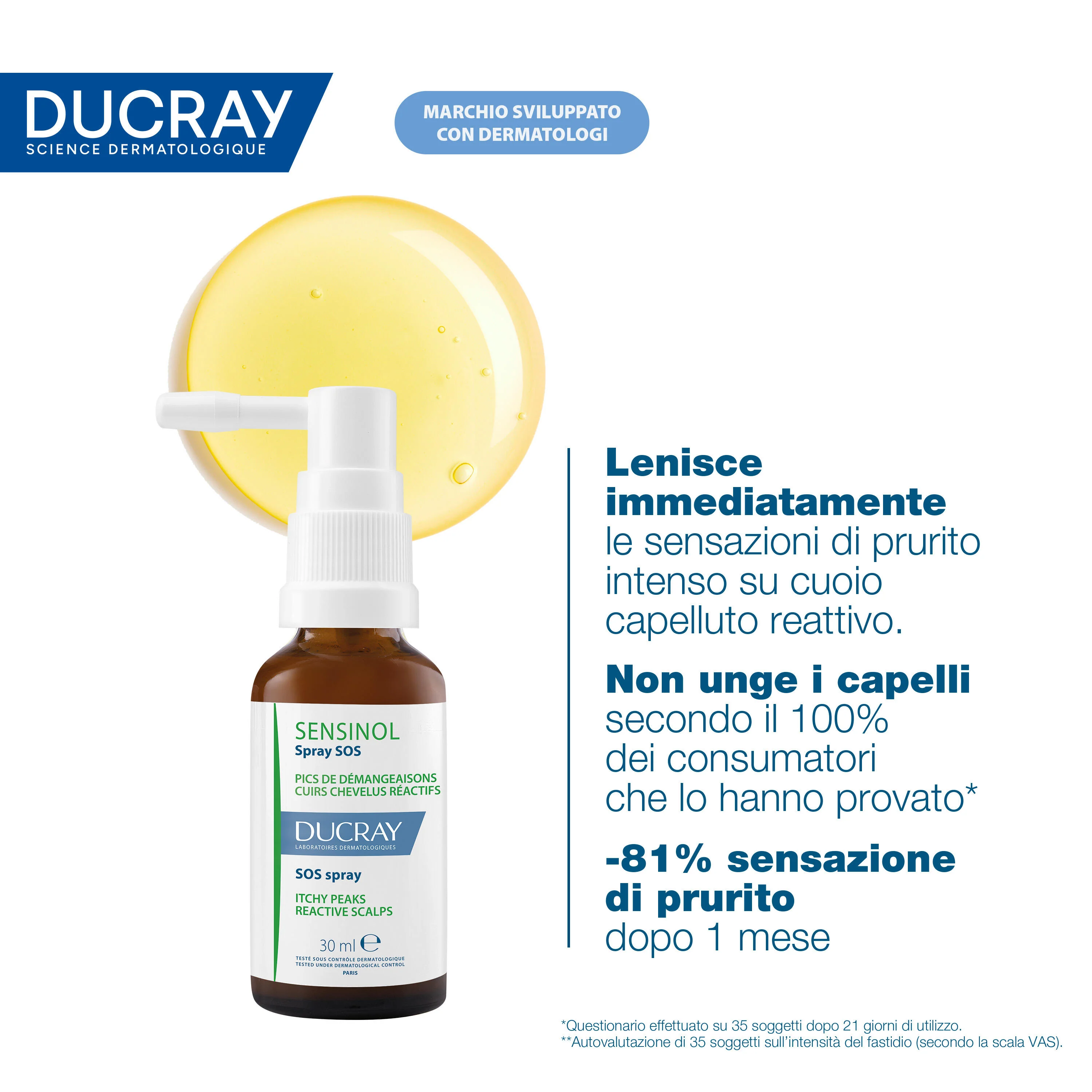 Sensinol Sensitive Scalp - SOS sprej - Umirujući - Serum za kosu
