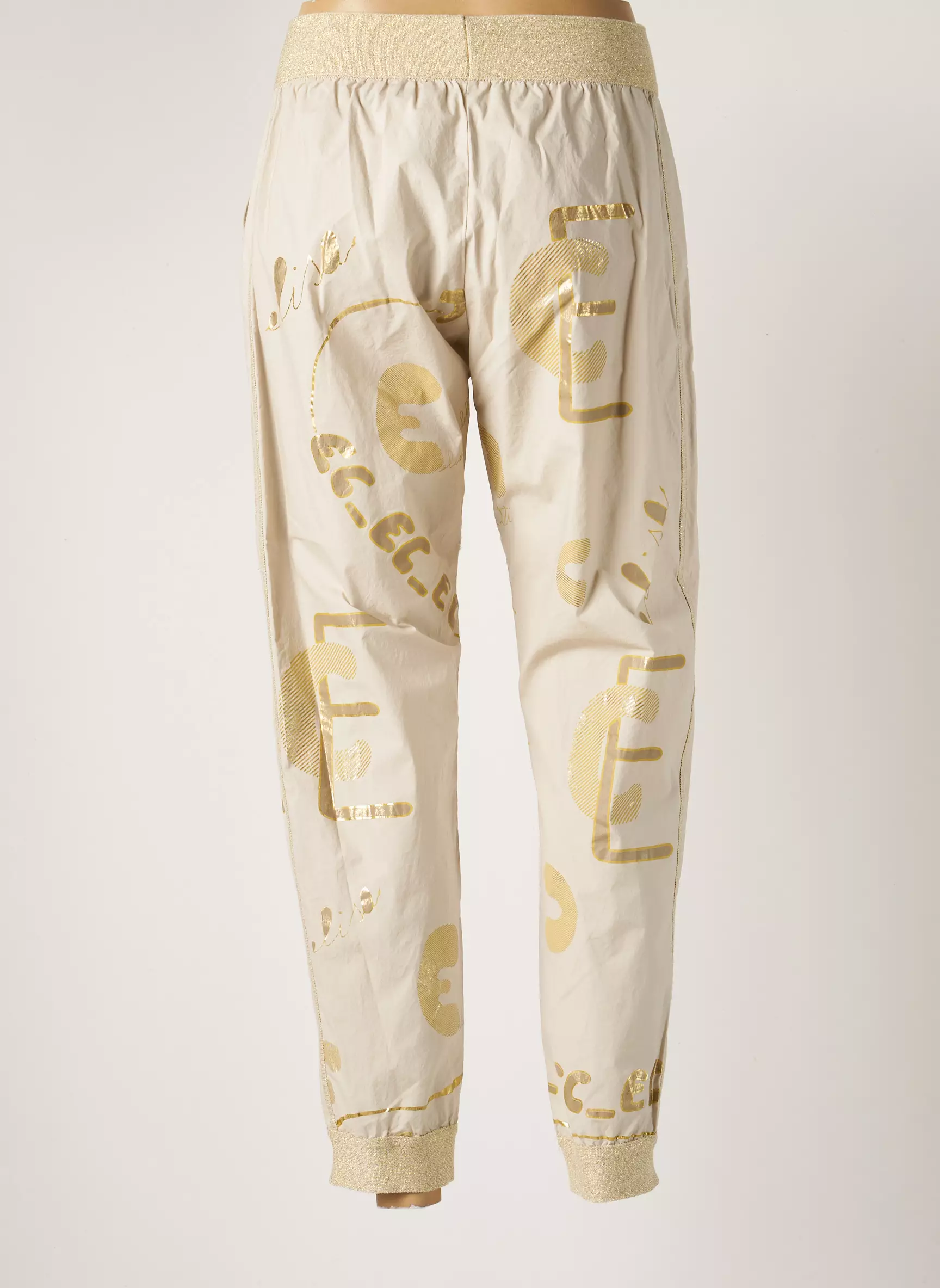 Elisa Cavaletti Pantalons Droits Femme couleur beige