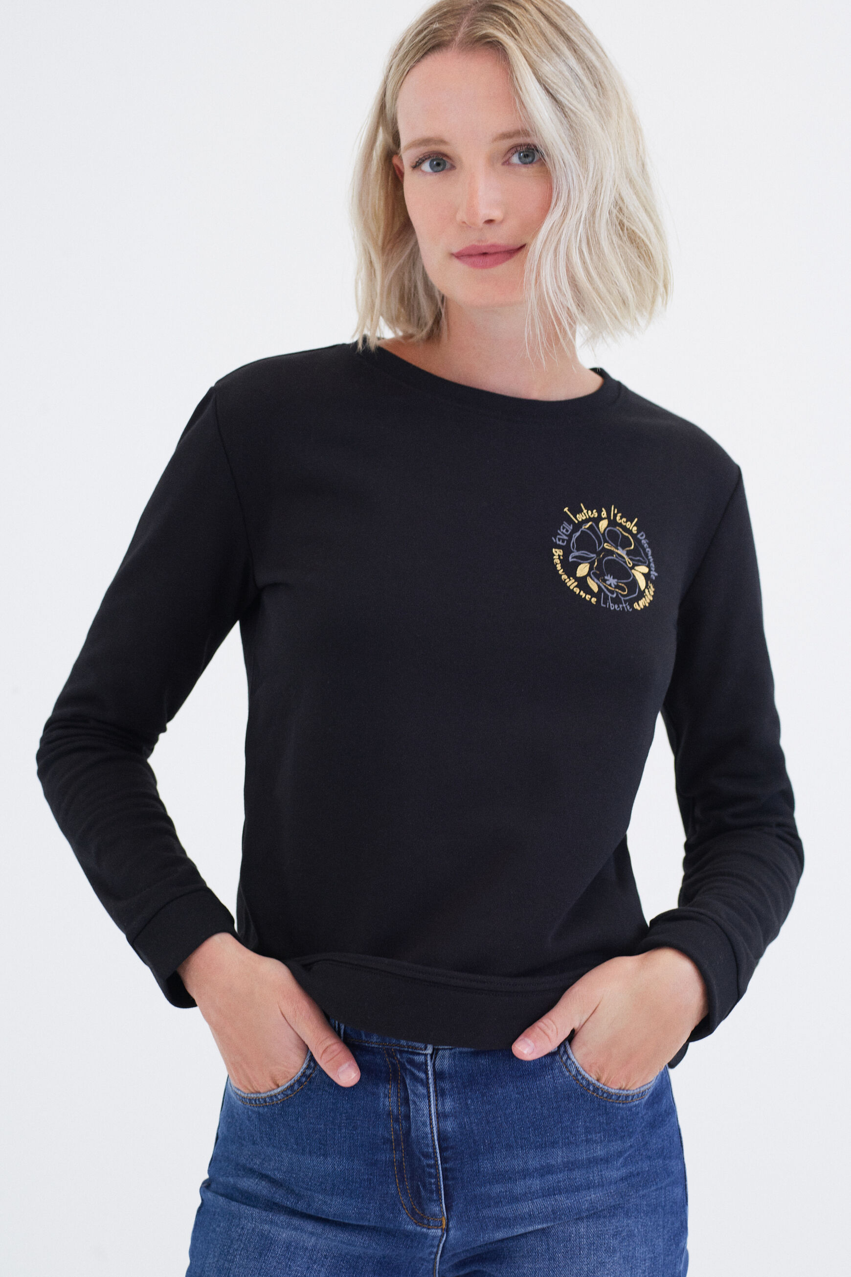 Sweat Jasmin noir femme