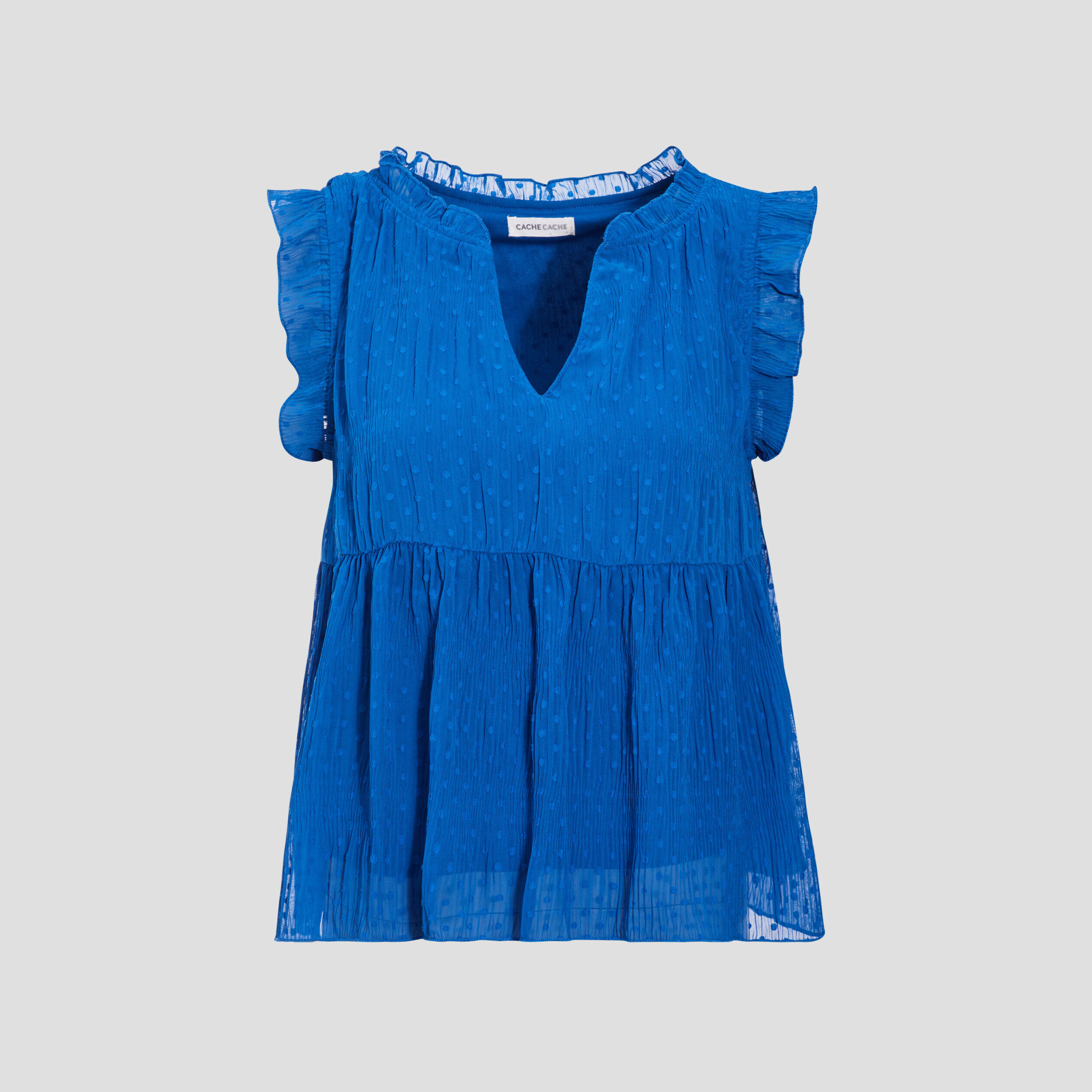 Blouse sans manches bleu femme | Cache Cache