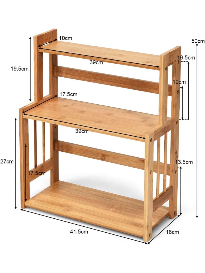 COSTWAY 3-stufiges Gewürzregal in Beige günstig kaufen 50 cm