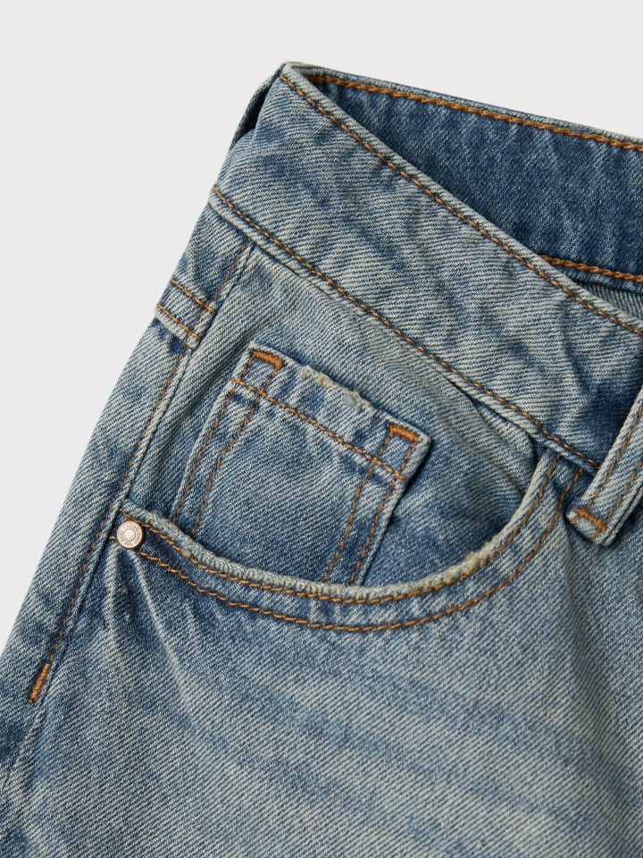 name it Wide Leg Jeans NKFBELLA SKATER XWIDE JEANS 3111-ZA in vintage medium blue denim günstig kaufen