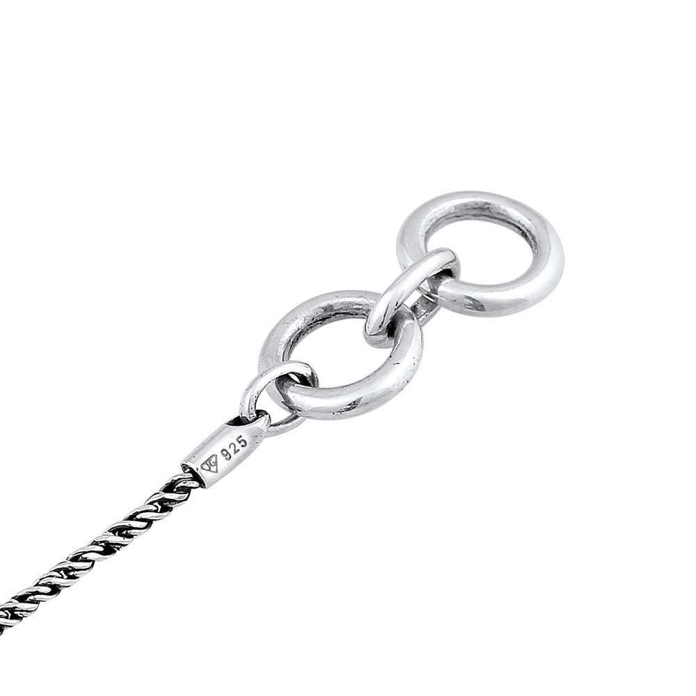 KUZZOI KUZZOI Bracelet Collier en argent sterling 925 pour hommes, avec cordon en os en  Bracelet