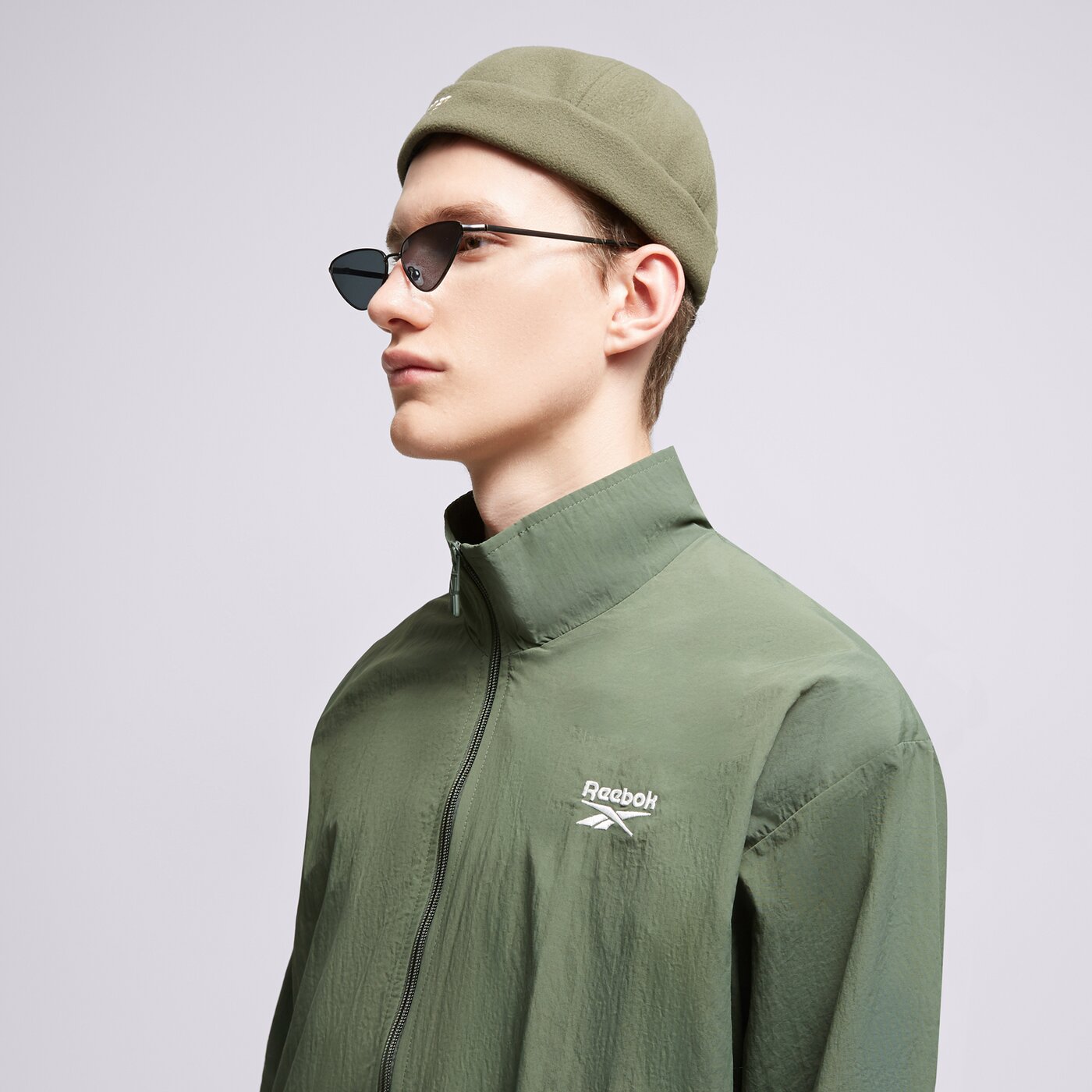 REEBOK SWEATSHIRT MIT REIßVERSCHLUSS   CL VECTOR TRACKTOP Khaki