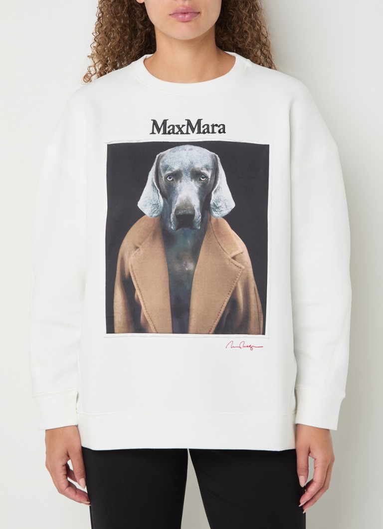 MaxMara Bacco -neulepusero, jossa logo ja painatus takana