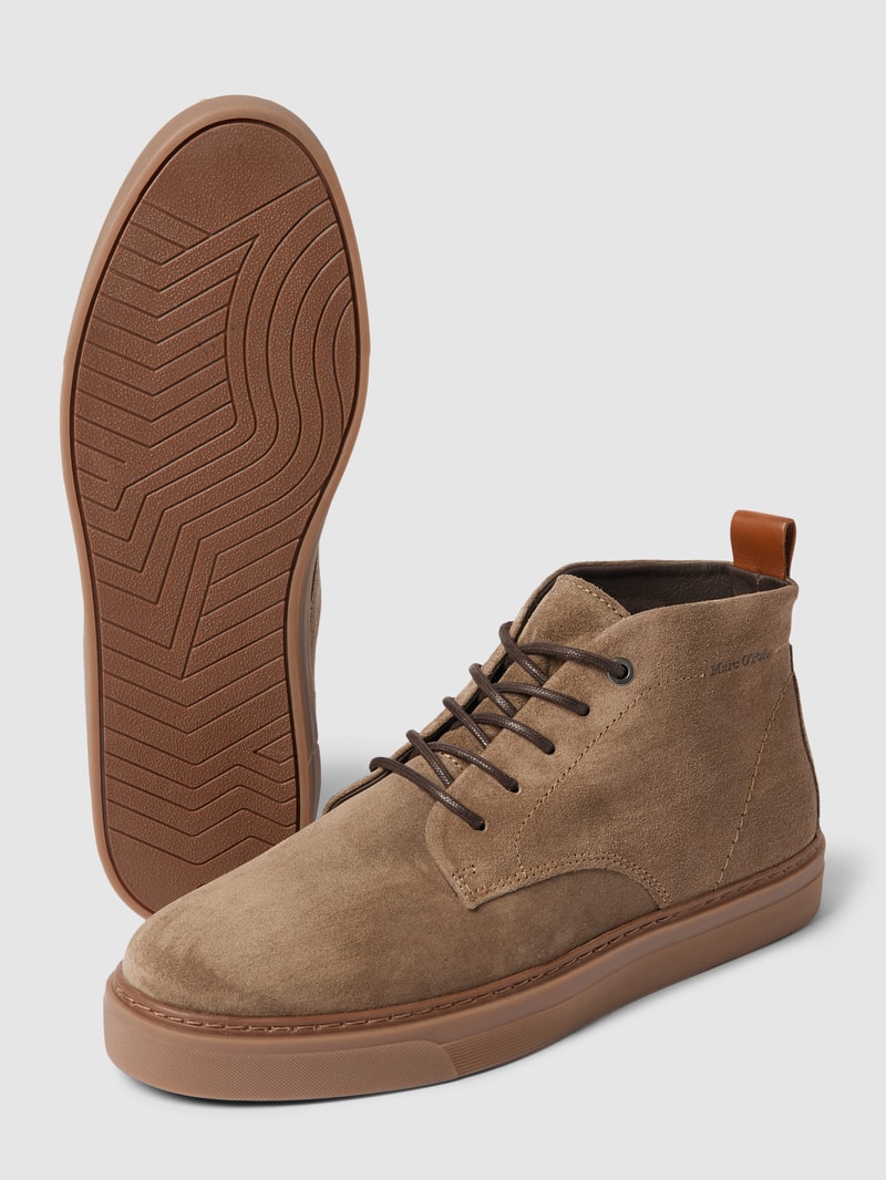 Schnürschuhe aus echtem Leder Modell 'MALTE' in taupe