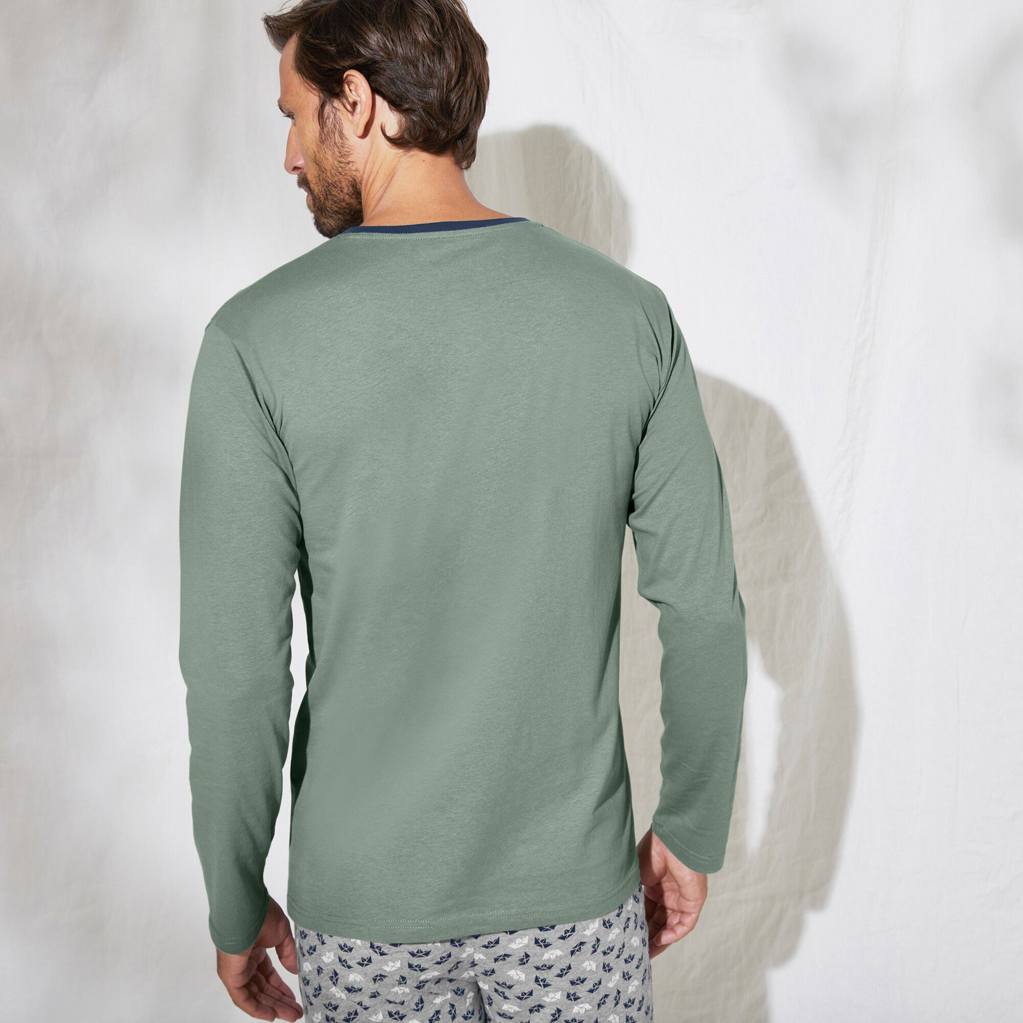 Tee-shirt pyjama imprimé manches longues